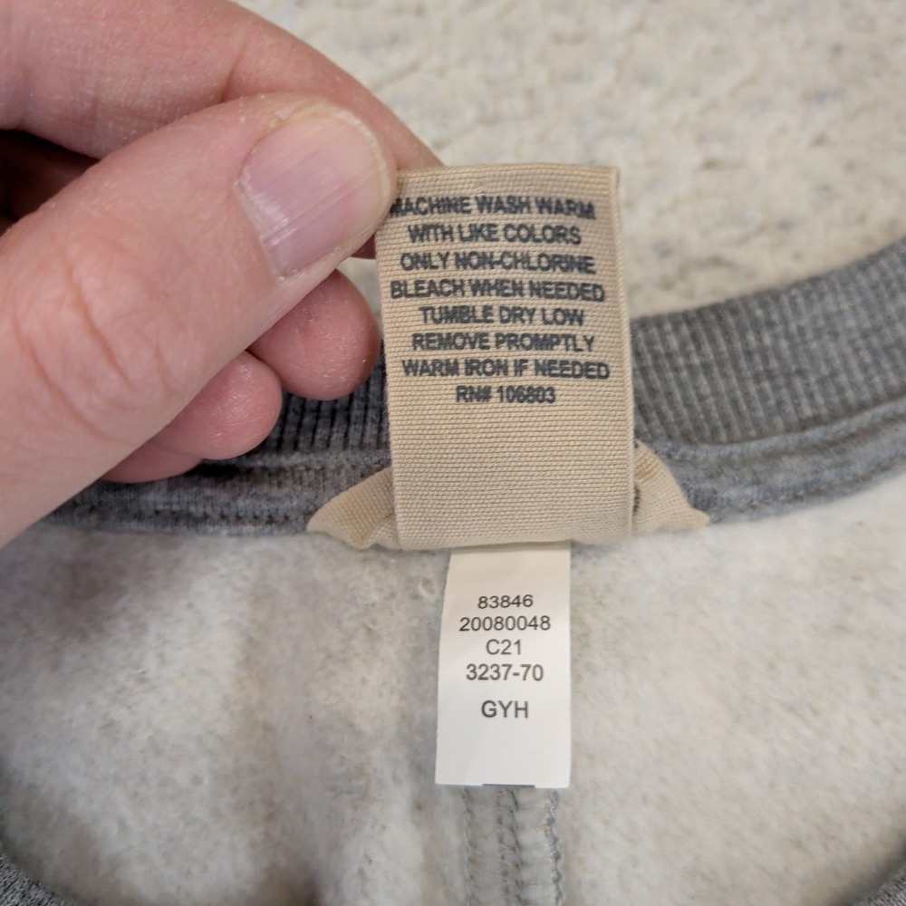 Duluth Trading Co Womens 2X Gray Logo Fleece Sweatshirt 83846 Graphic Pocket - Picture 5 of 5